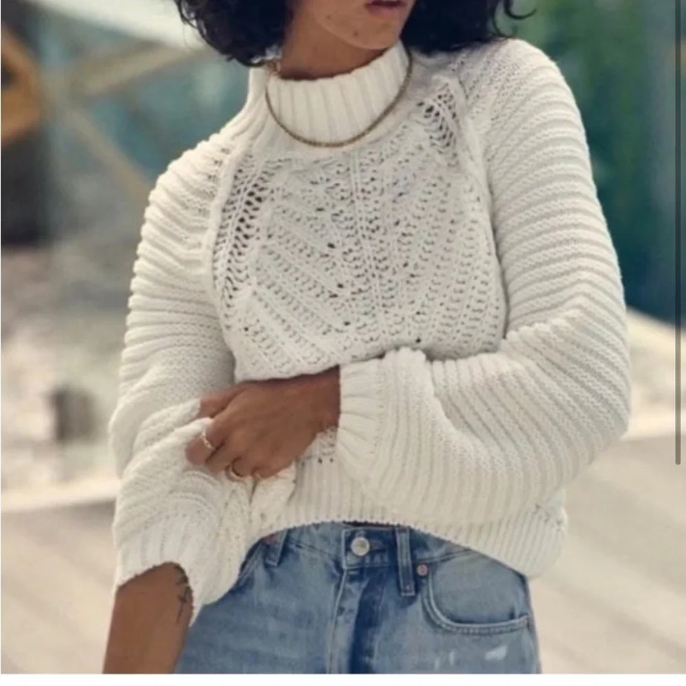 Free people sweetheart chunky knit sweater size XL - Picture 2 of 3